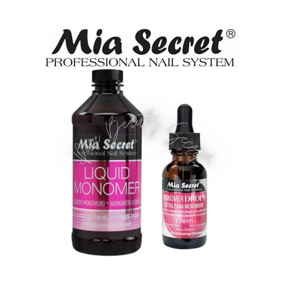 Mia Secret CHERRY SCENT Monomer Drop 1 oz + 32 oz Monomer