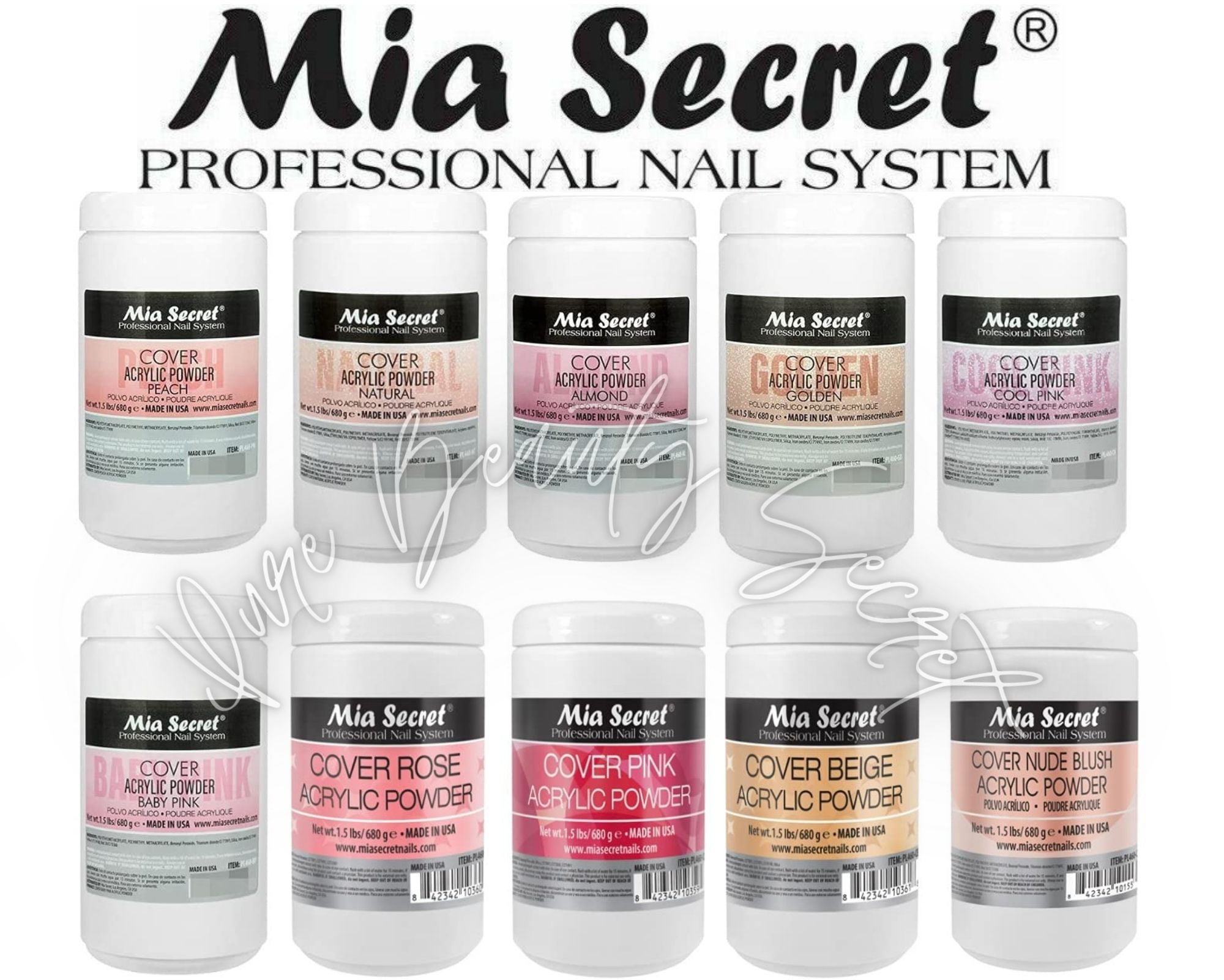 Mia Secret COVER Powder - 1.5LB; ALL 10 Colors