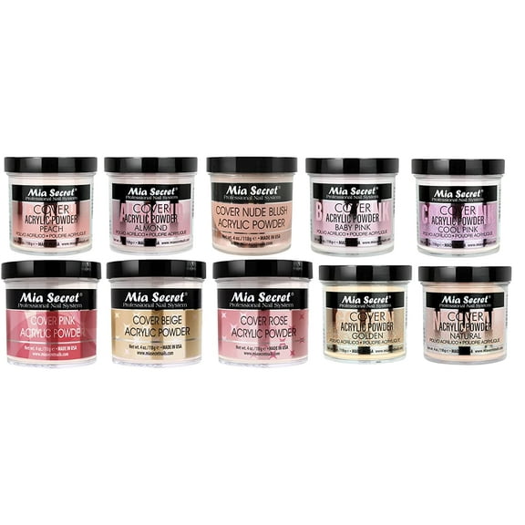 Mia Secret COVER Powder - 4 oz; ALL 10 Colors