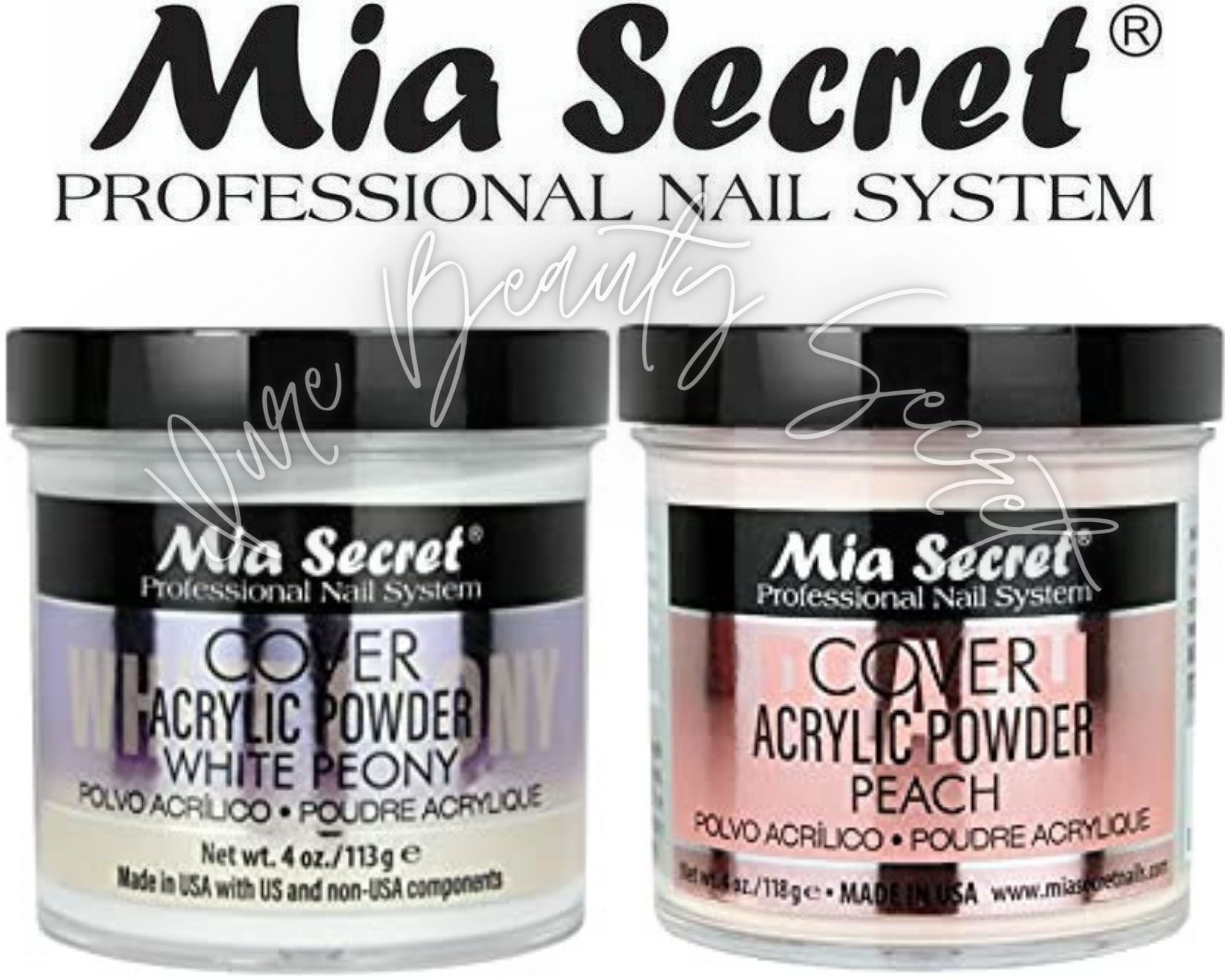 Mia Secret - COVER (WHITE PEONY + PEACH) 4 oz