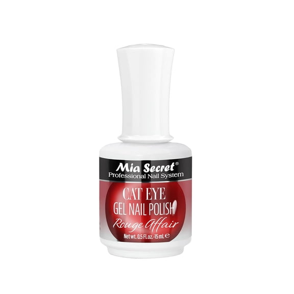 Mia Secret Cat Eye Gel Polish - Shimmery, Multidimensional effect- Infused with fine glitter- Rouge Affair - 0.5 fl oz