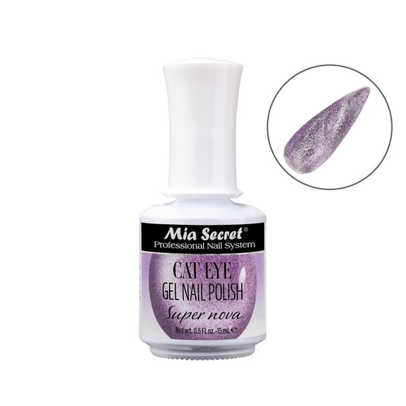 Mia Secret Cat Eye Gel Polish - Shimmery, Multidimensional effect- Infused with fine glitter- SUPER NOVA- 0.5 fl oz