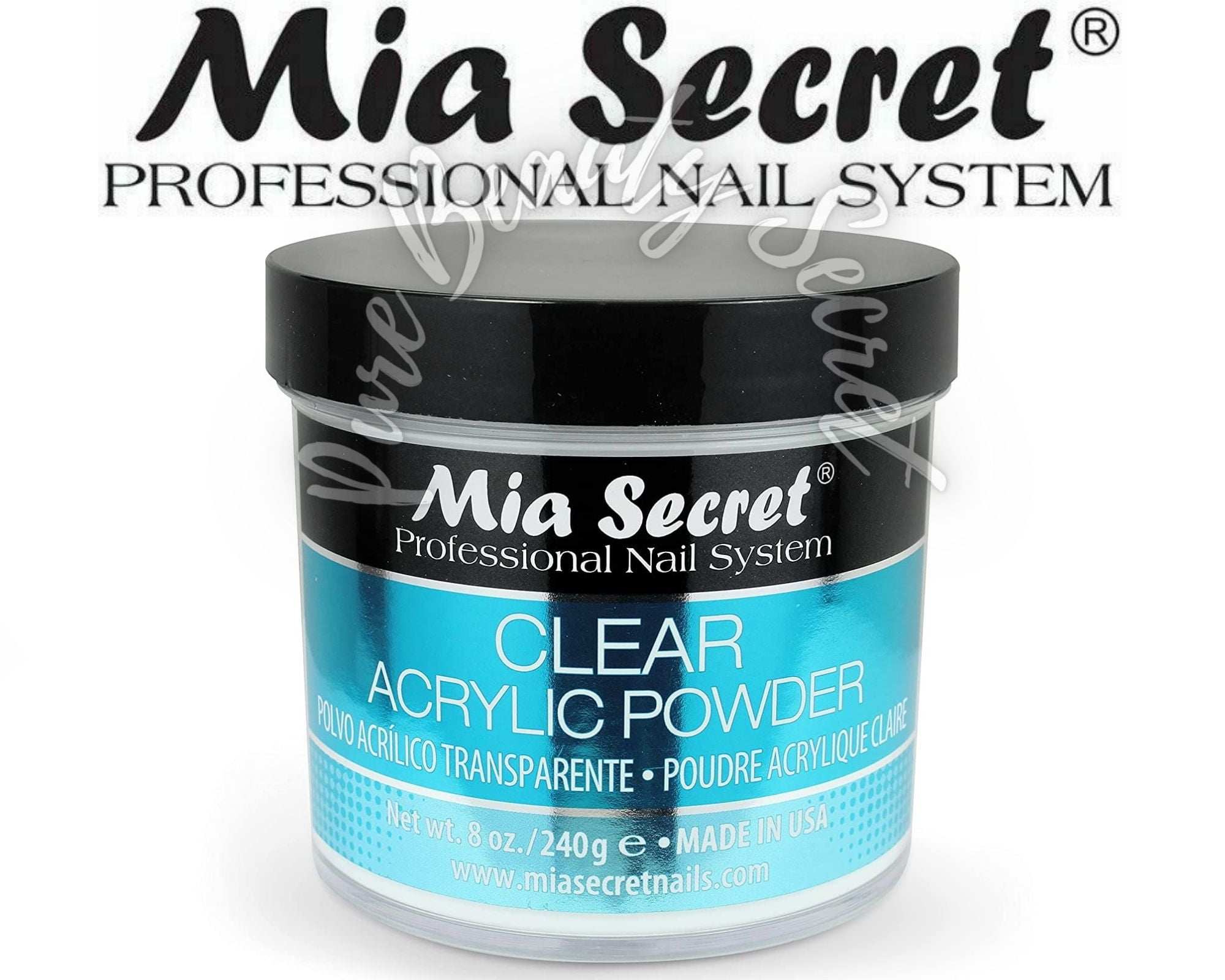 Mia Secret Clear Acrylic Powder 8 oz