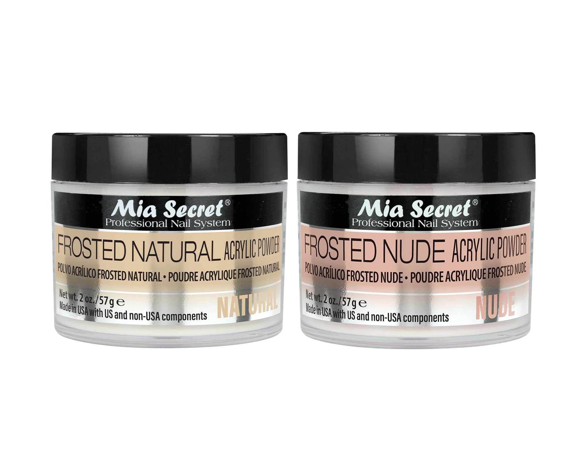 Mia Secret - (Frosted Natural + Frosted Nude) 2 oz - Walmart Business