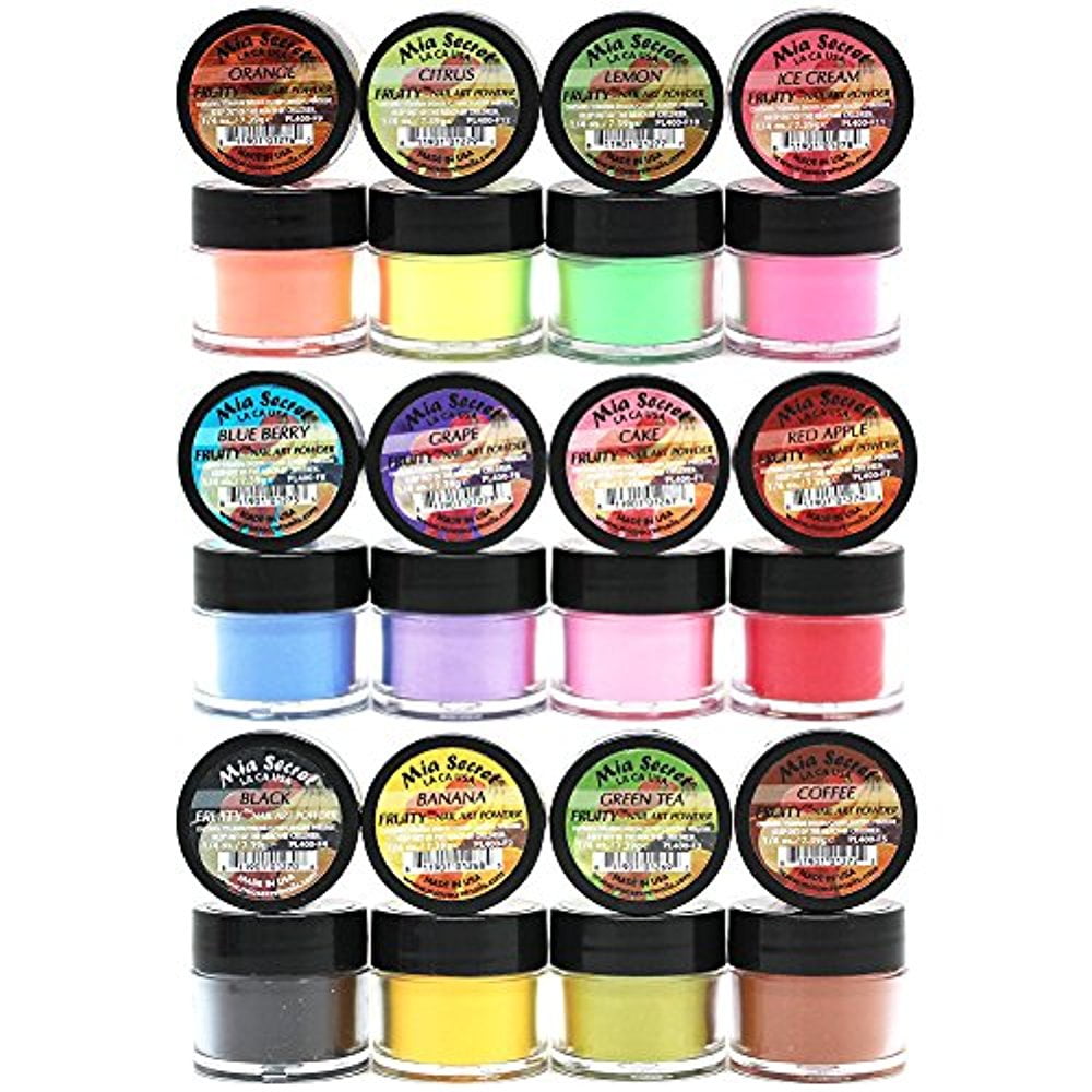 Mia Secret Fruity Collection Nail Acrylic Powder, Set of 12