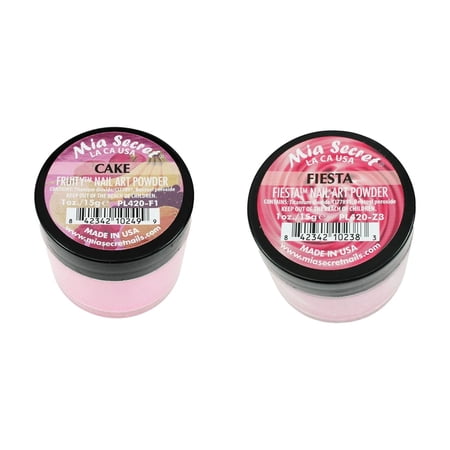 Mia Secret - Fruity Nail Art Powder - Cake + Fiesta Nail Art Powder - Fiesta (1 oz. each) - Combo