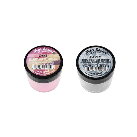 Mia Secret - Fruity Nail Art Powder - Cake & Fiesta Nail Art Powder- Party (1 oz. each) Combo