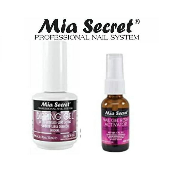 Mia Secret Gel Resin Activator ( 1 oz ) and UV LED DIPPING GEL ( 0.5 oz )