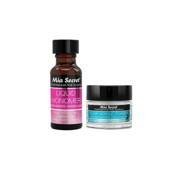 Mia Secret - Liquid Monomer (0.5oz) & Clear Acrylic Powder (0.25 oz) - Combo