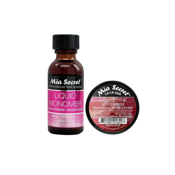Mia Secret - Liquid Monomer (1 oz.) & Cover Pink Acrylic Powder (0.5 oz.) - Combo