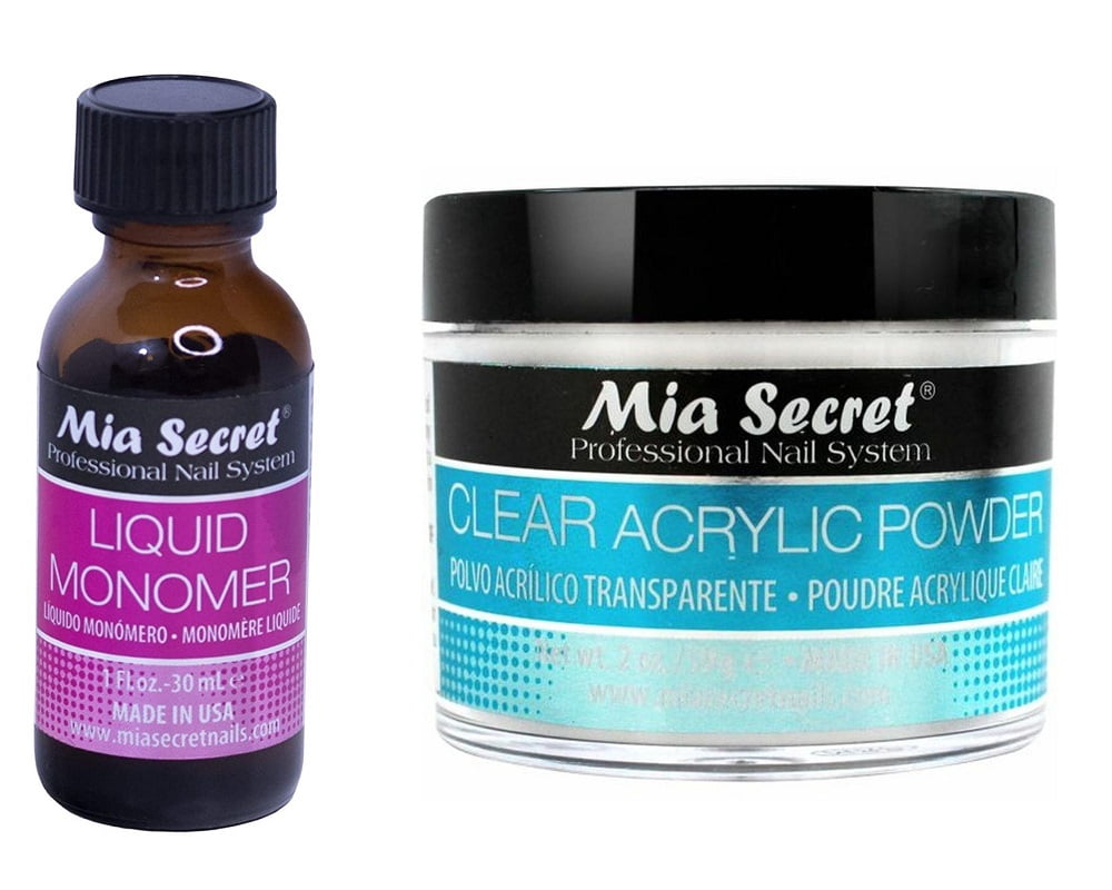 Mia Secret Liquid Monomer 1 oz and Clear Powder 2 oz