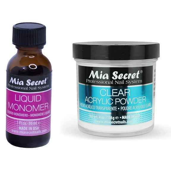 Mia Secret Liquid Monomer 1 oz and Clear Powder 4 oz