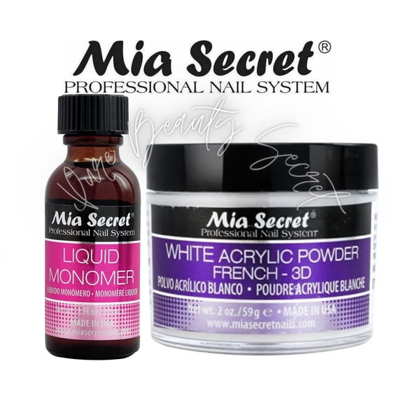 Mia Secret Liquid Monomer 1 oz and White Powder 2 oz