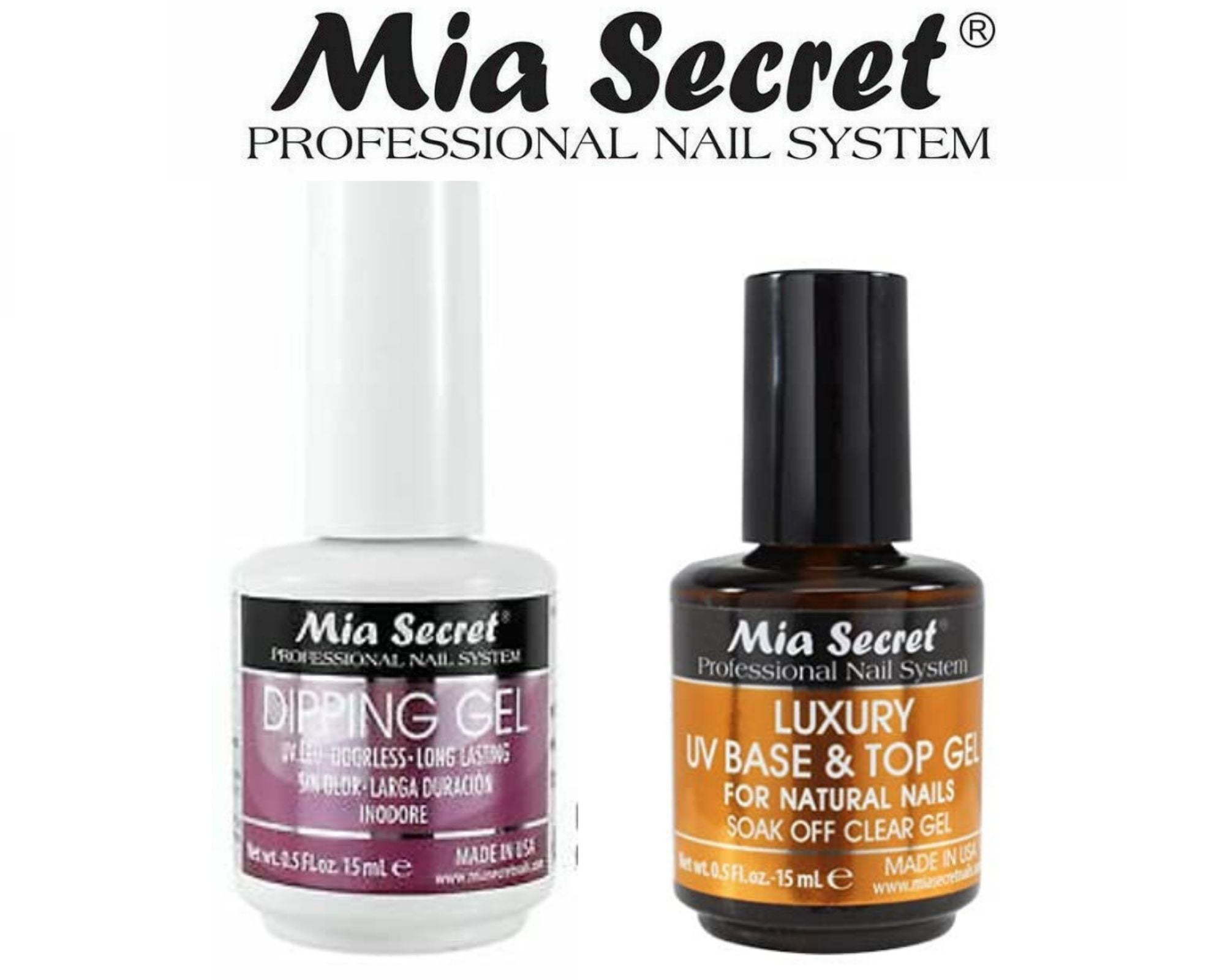 Mia Secret Luxury UV Base and UV LED DIPPING GEL 0.5 oz