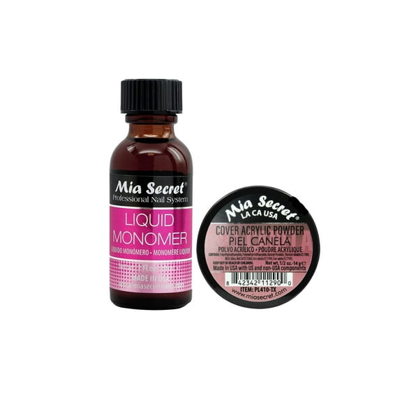 Mia Secret - Liquid Monomer 1oz & Cover Piel Canela 0.5 oz - Combo