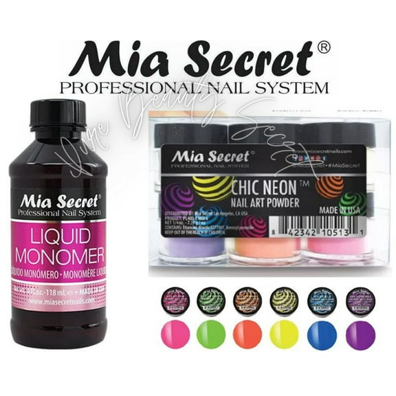 Mia Secret - Monomer 4 oz + Chic Neon