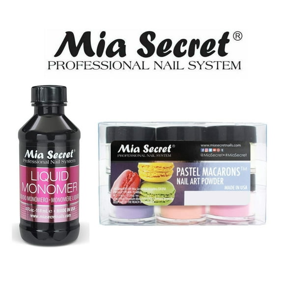 Mia Secret - Monomer 4 oz + Pastel Macarons
