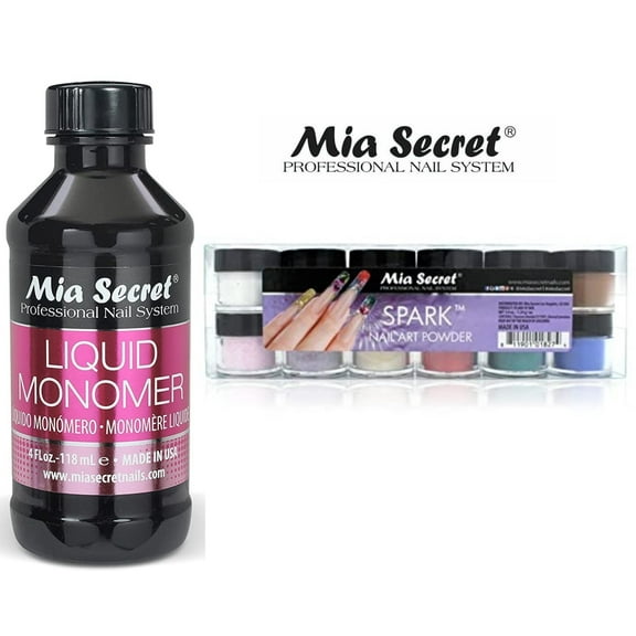 Mia Secret - Monomer 4 oz + Spark 12 Colors Set
