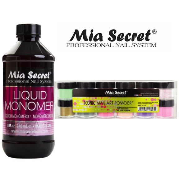 Mia Secret - Monomer 8 oz + Iconic 12 Colors Set