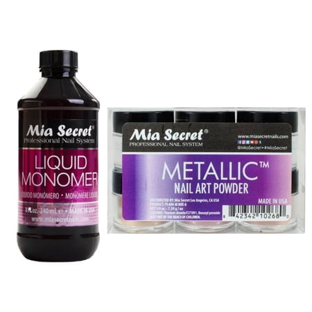 Mia Secret - Monomer 8 oz + Metallic