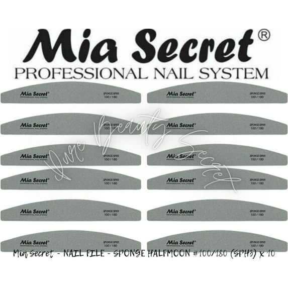 Mia Secret - NAIL FILE - SPONGE HALFMOON #100/180 (SPH3) x 10