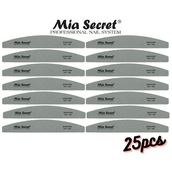 Mia Secret - NAIL FILE - SPONGE HALFMOON #100/180 (SPH3) x 25