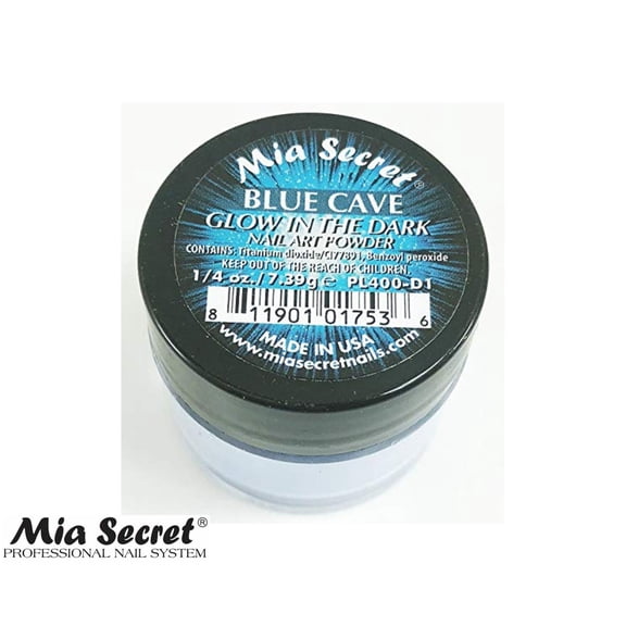 Mia Secret Nail Art Powder – Blue Cave (Glow in the Dark) – 1/4 oz (PL400‑D1)