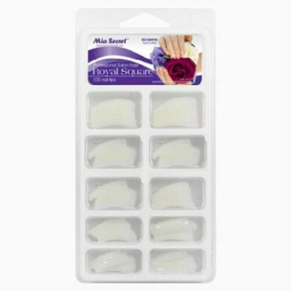 Mia Secret - Nail Tips - ROYAL SQUARE - 100 Natural (RS100A-N)