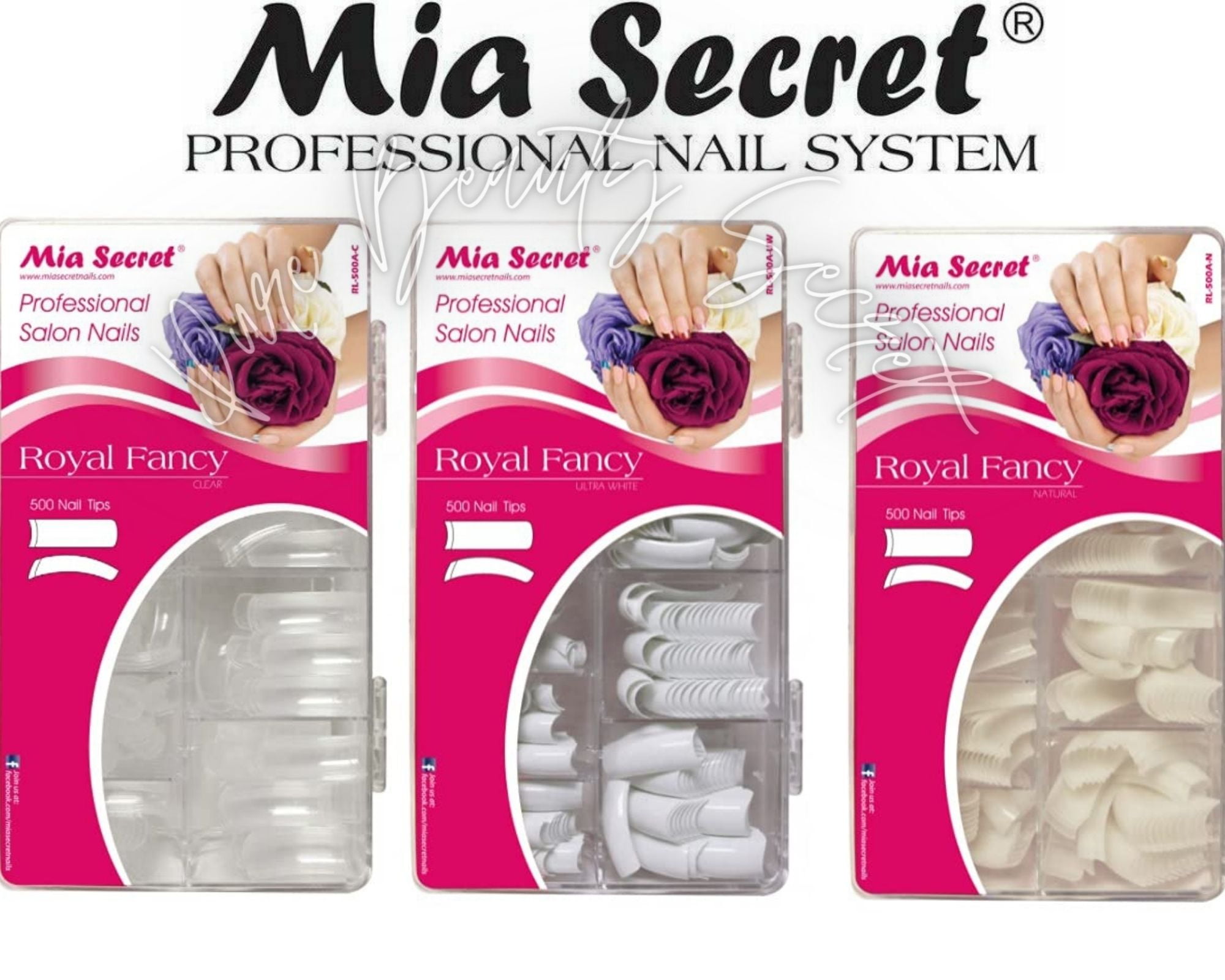 Mia Secret - Nail Tips - Royal Fancy - 500 - ALL 3
