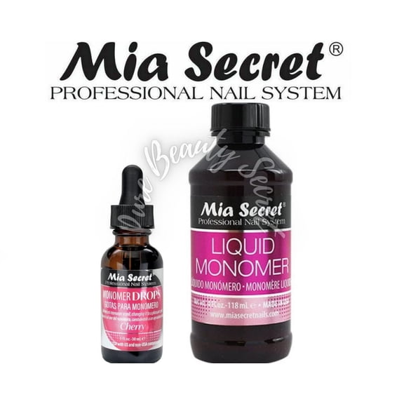Mia Secret PEACH SCENT Monomer Drop 1 oz + 4 oz Monomer