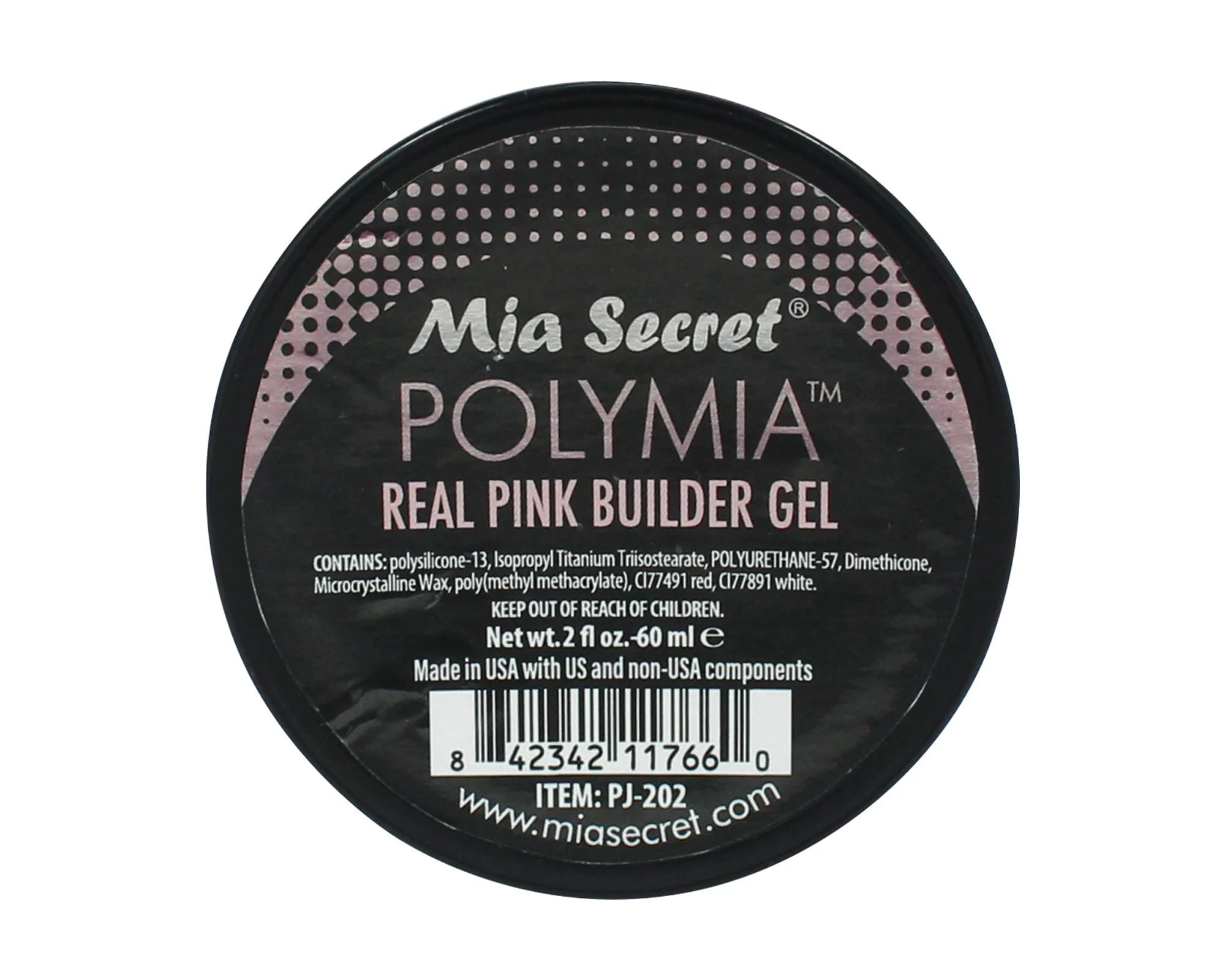 Mia Secret POLYMIA BUILDER GEL IN JAR - Real Pink 2oz / 60mL