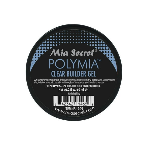 Mia Secret POLYMIA Nail Builder GEL in a Jar- Clear - 2 oz/60 ML