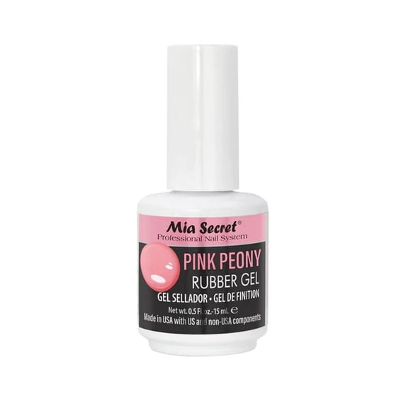 Mia Secret Rubber Gel a long-lasting shine - Pink Peony ( 0.5 oz /15 ML )