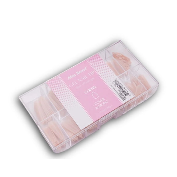 Mia Secret Soak Off - Soft Gel Nail Tip - Coffin - (14 sizes - 140 pcs) COVER ALMOND