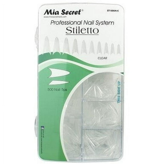 Mia Secret Stileto 500 Nail Tip Acrylic Box