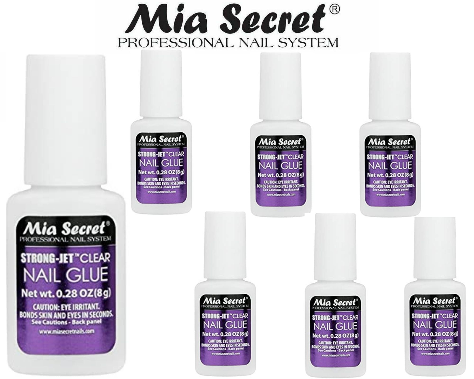 Mia Secret Strong-Jet Clear Nail Glue Brush-On Glue 8g (340) x 7