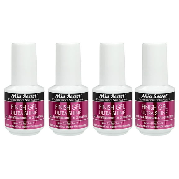 Mia Secret UV Finish Gel Ultra Shine 0.25 oz / 7.4ml (FG-01-M) - Pack of 4