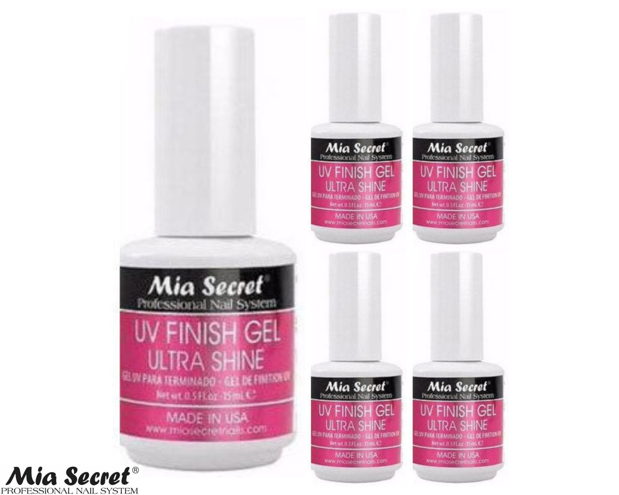 Mia Secret UV Finish Gel Ultra Shine 1/2 oz (FG-01) x 5