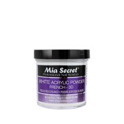Mia Secret White Acrylic Nail Powder 3D - French - 4 oz Bottle -MADE IN USA