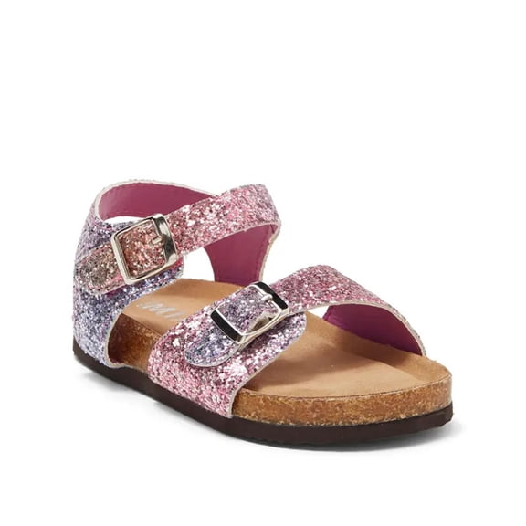 Mia Toddler Girls' Buckled Lil Jayse Glitter Sandal, Toddler 9