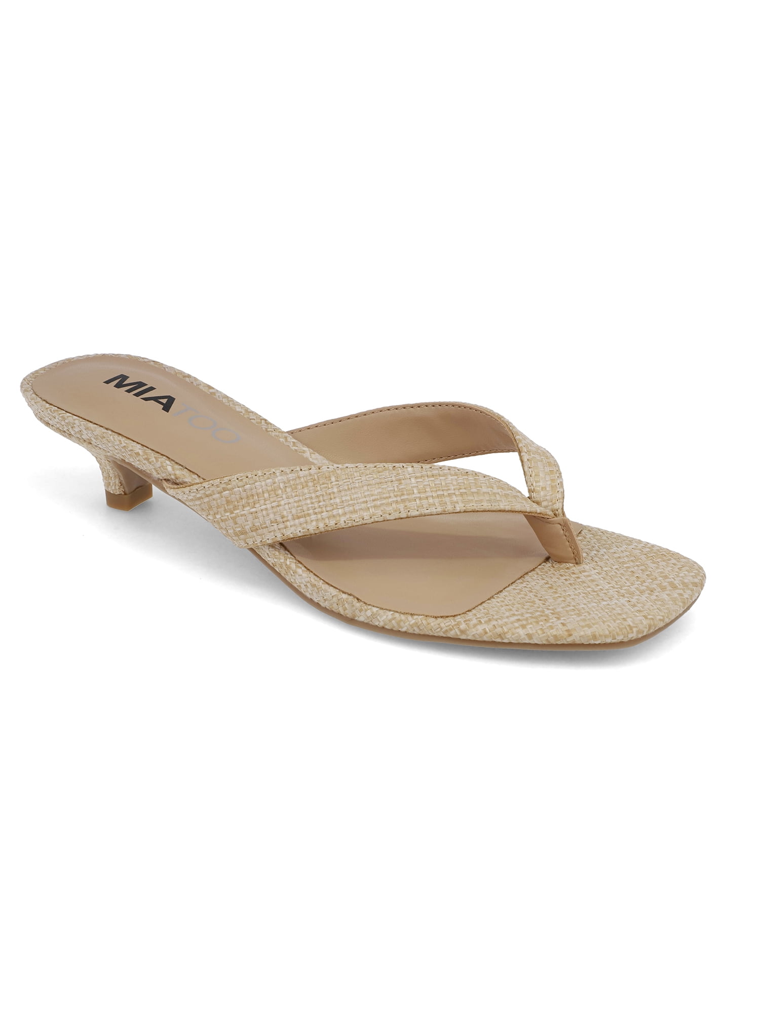 Mia Too Women's Nikole Thong Kitten Heel Sandal