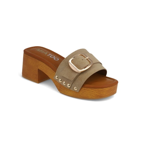 Mia Too Women's Slide Buckle Clog