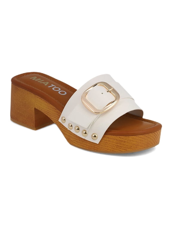 Women's Slide Buckle Clog