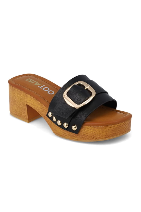 Women's Slide Buckle Clog