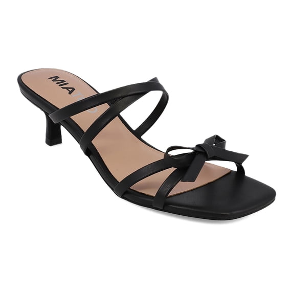Mia Too Women's Strappy Kitten Heel Sandal