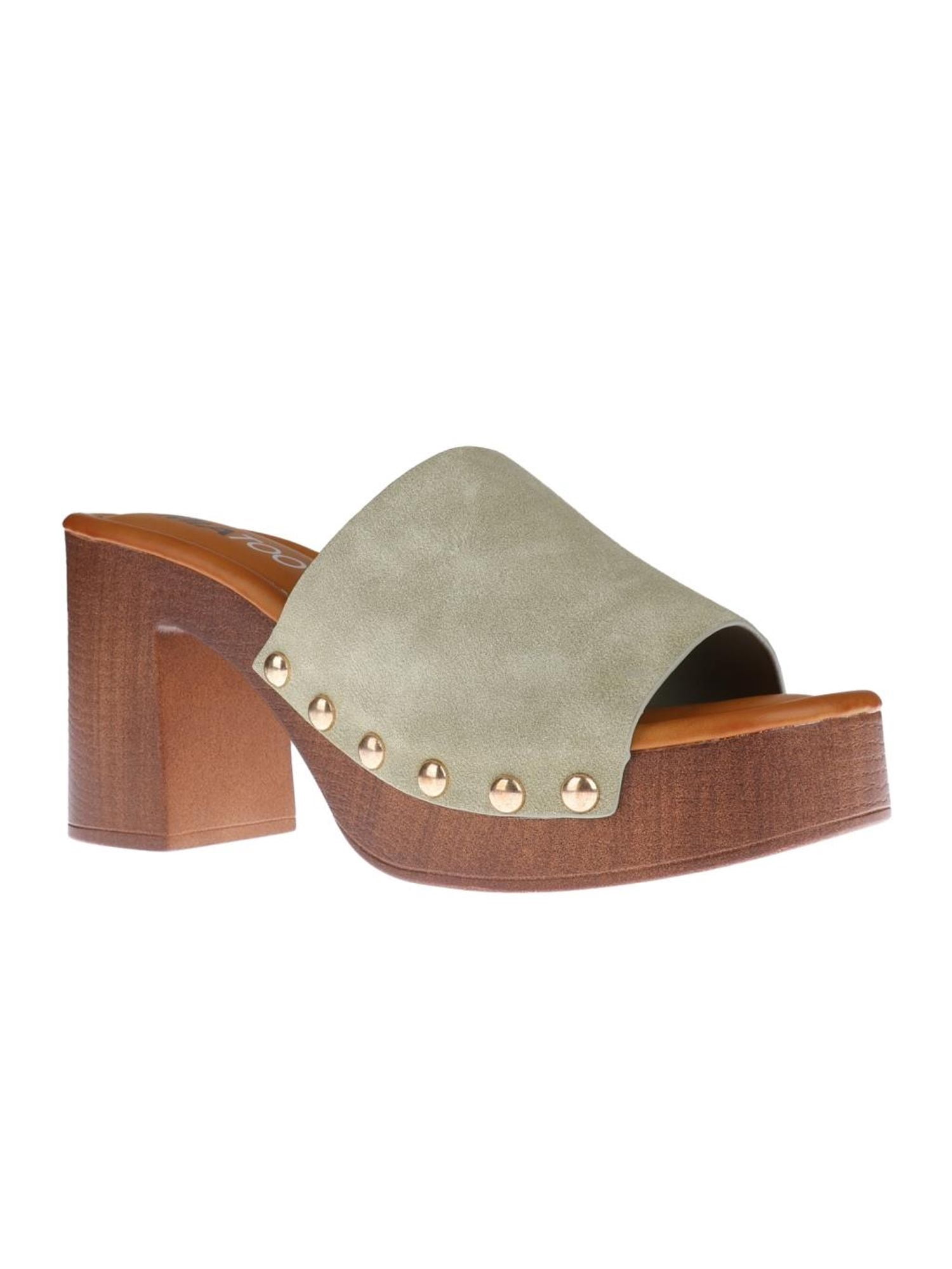 Mia Too Women's Studded Slide Heeled Clog