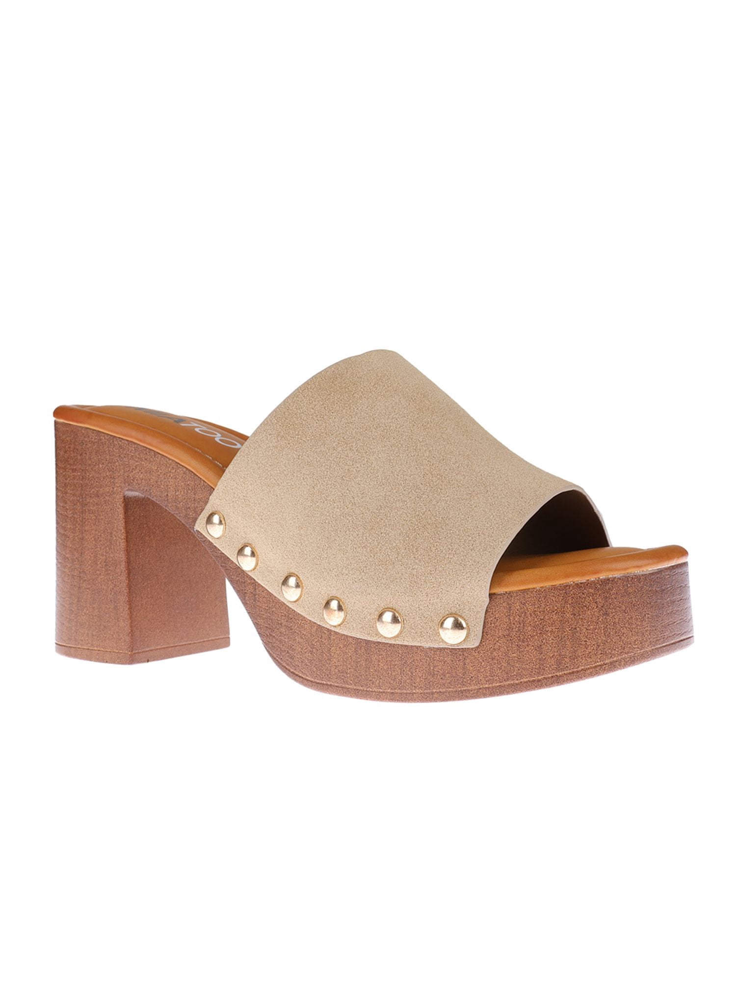 Mia Too Women's Studded Slide Heeled Clog
