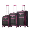 thumbnail image 1 of Mia Toro ITALY  Piuma 3-piece Expandable Spinner Luggage Set Pink, 1 of 3