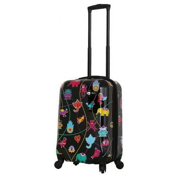 Mia Toro Italy M1306NN-20in-BLK 20 in. Mistico Hardside Spinner Carry-on Luggage, Black