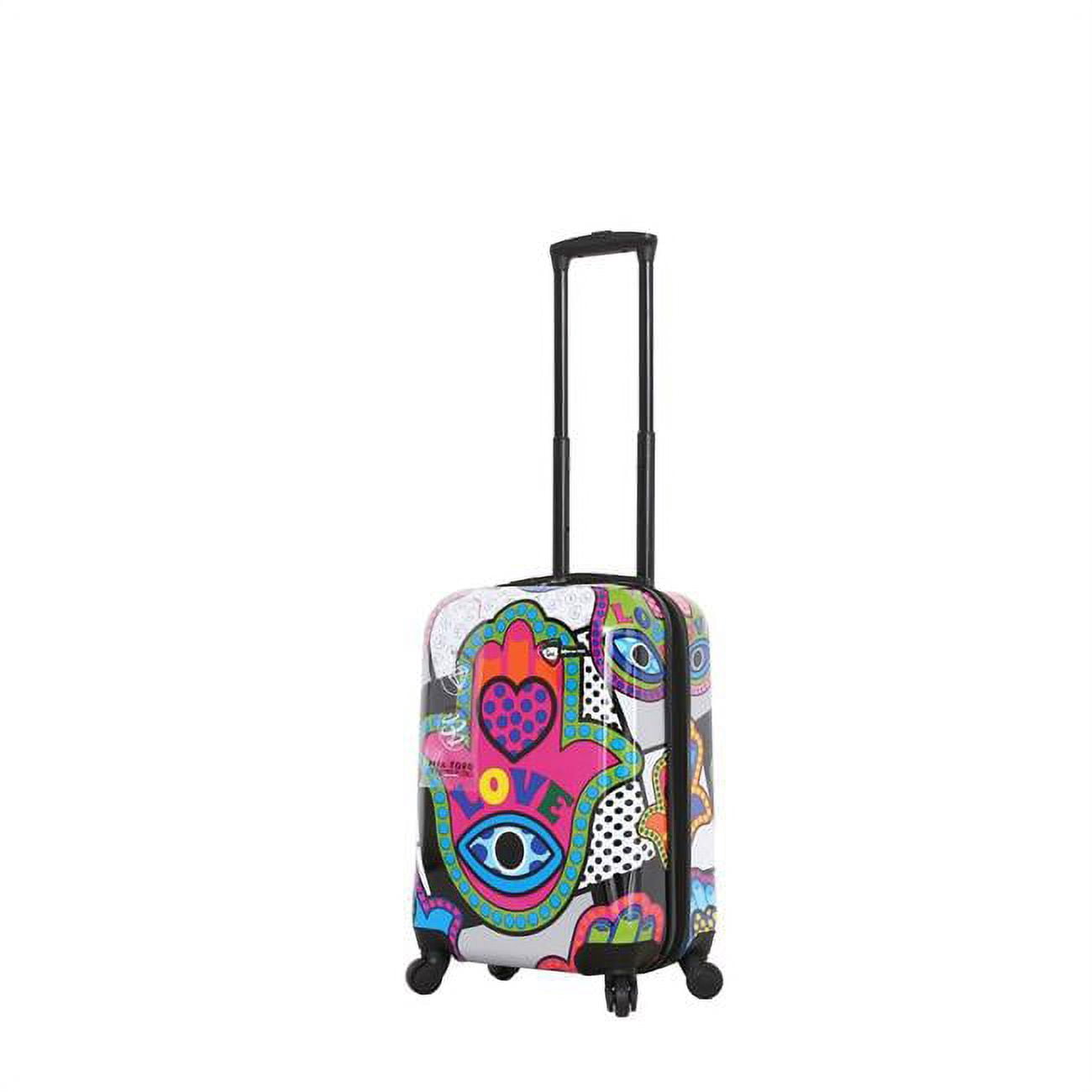 Mia Toro Italy M1312-20IN-SPT 20 in. Hamsa Love S Hardside Spinner